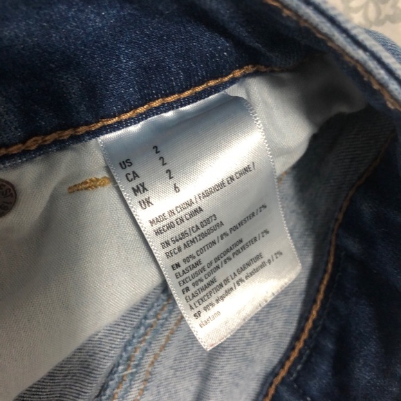 Size 2 american eagle blue jean shorts. - Picture 3 of 3